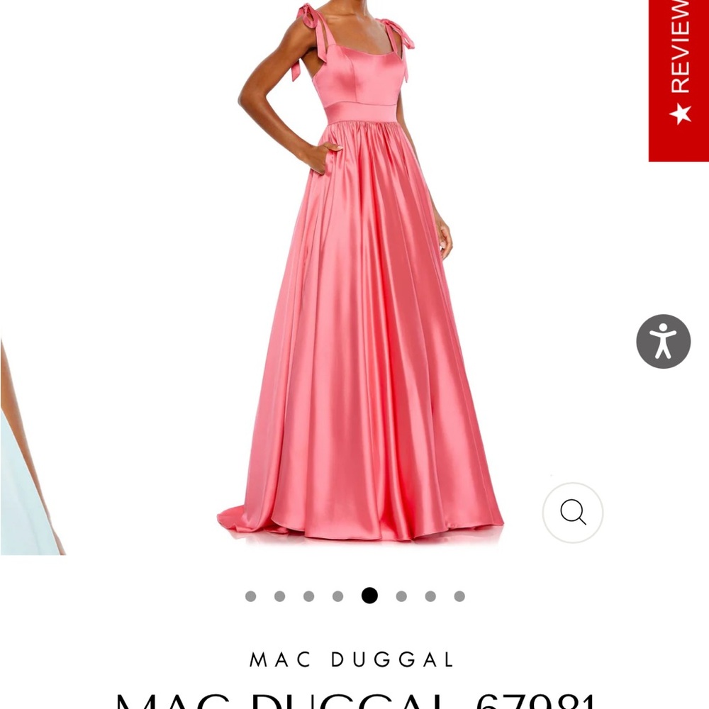 Worn once, Max Duggal Tie Shoulder Ball Gown.